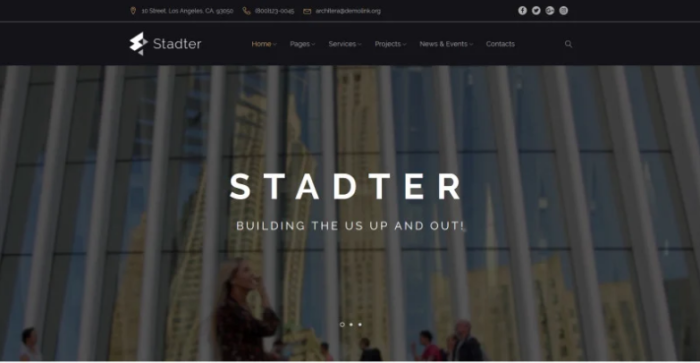 Stadter - Construction Company WordPress Theme