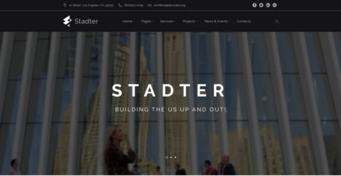 Stadter - Construction Company WordPress Theme