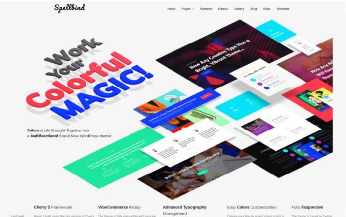 Spellbind - Designer Landing Page Wordpress Theme