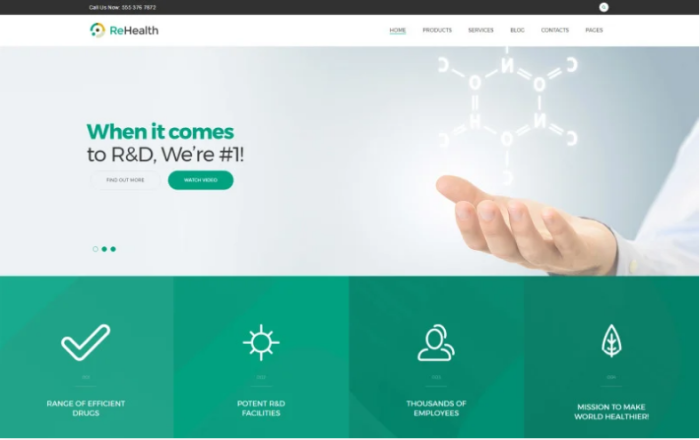 ReHealth - Medical & Drug Store WordPress Theme