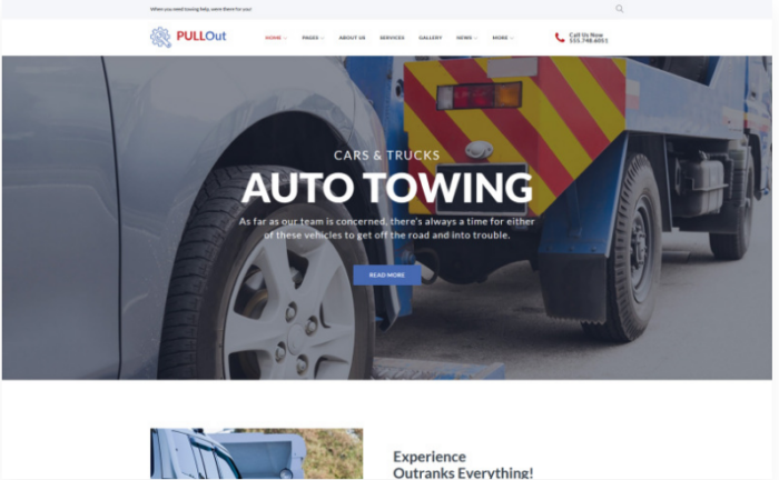 Pull Out WordPress Theme