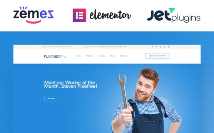 Plumbing Services Responsive WordPress Theme