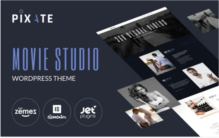 Pixate - Movie Studio WordPress Theme