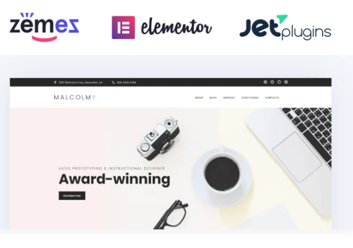 Personal Web Designer Portfolio WordPress Theme