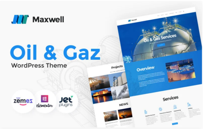 Maxwell - Oil & Gas Company Responsive WordPress Theme