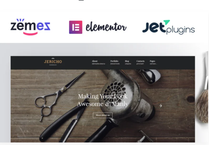 Jericho - Barber Shop Modern WordPress Theme