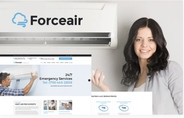 Forceair - Air Conditioner Services WordPress Theme