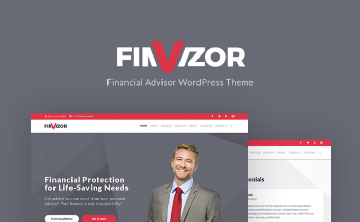 FinVisor Business Consultant WordPress Theme