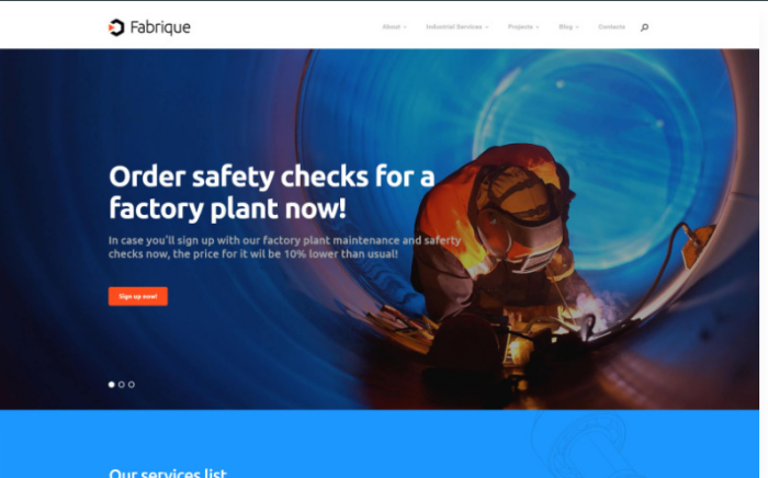 Fabrique - Industrial & Engineering WordPress Theme