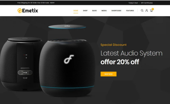 Emetix - Digital Shop WooCommerce Theme
