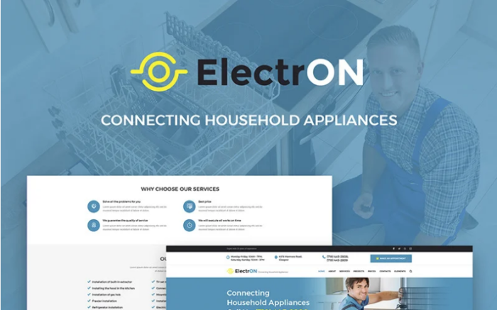 ElectrON - Maintenance Services Company WordPress Theme