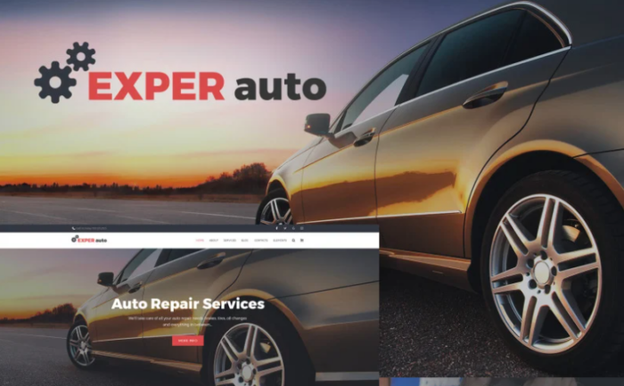 EXPER auto - Auto Repair Services Fully Responsive WordPress Theme