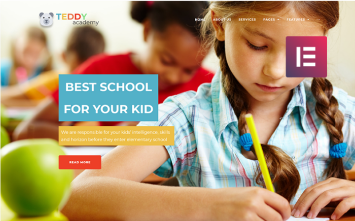 Teddy Academy - Primary School Elementor WordPress Theme