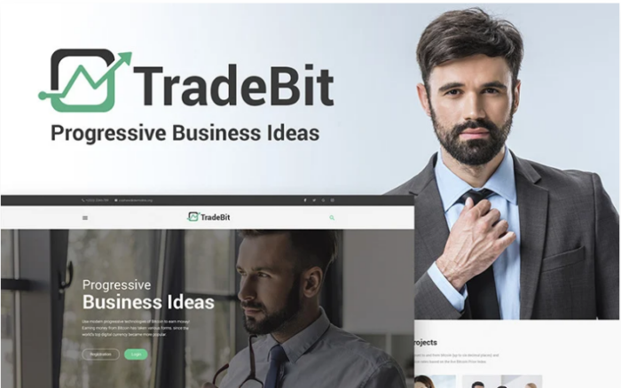 TradeBit - Bitcoin-Trading WordPress Theme