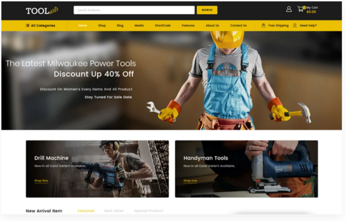 ToolArt - Power Tools Store WooCommerce Theme