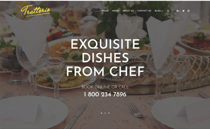 Trattorio - Restaurant Elementor WordPress Theme