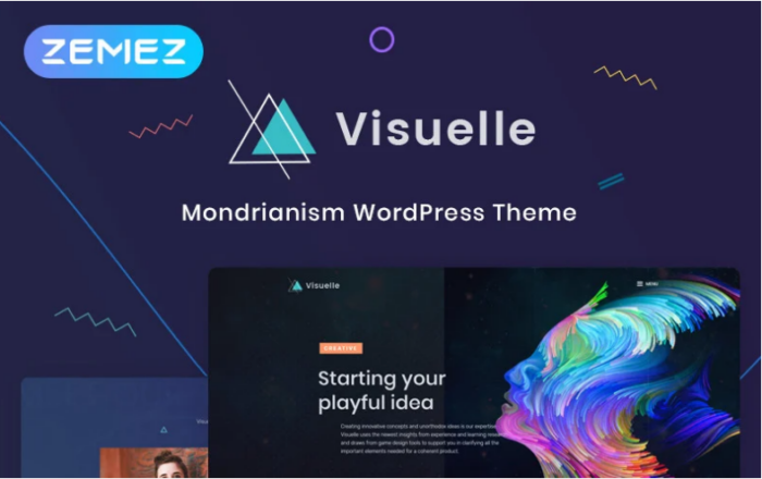 Visuelle - Creative Mondrianism Elementor WordPress Theme