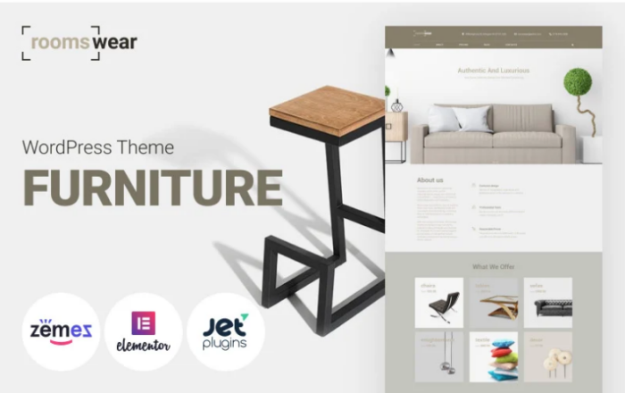 Roomswear - Furniture Elementor WordPress Theme