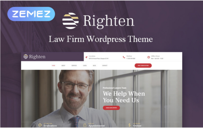 Righten - Advisory Elementor WordPress Theme