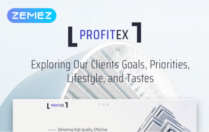 Profitex - Bright Architecture Agency Elementor WordPress Theme