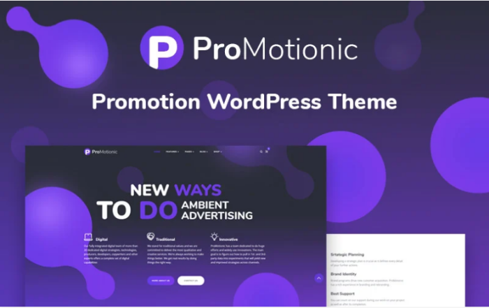 ProMotionic - Promotion Agency WordPress Theme