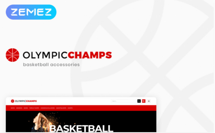 Olympicchamps - Basketball Stuff Elementor WooCommerce Theme