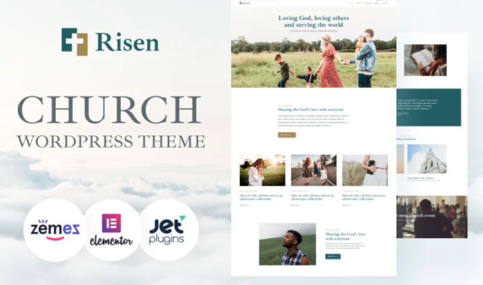 Risen - Neat WordPress Theme Church WordPress Theme