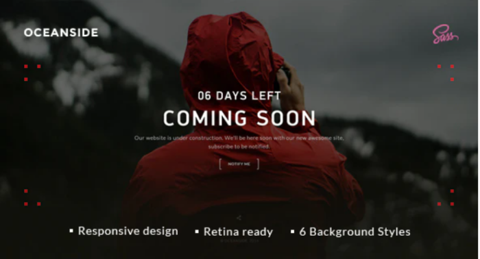 OceanSide — Responsive Coming Soon Template