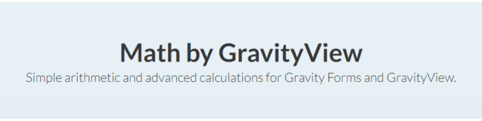 Math by GravityView 2.4.0