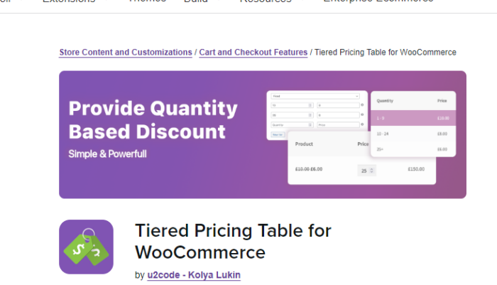 Tiered Pricing Table for WooCommerce 6.4.0