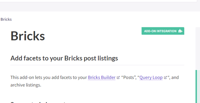 FacetWP – Bricks Builder integration 0.6.2