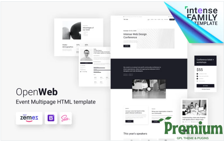 OpenWeb & Simple Conference Website Template Premium Download