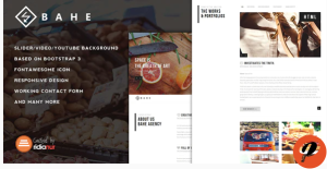 Bahe Responsive One Page Portfolio HTML Template