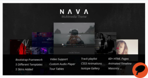 Nava Music Artist Band Radio Ultimate Multimedia HTML Template
