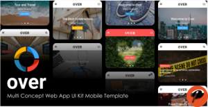 Over Multi Concept Web App UI Kit Mobile Template