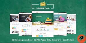 Eduharvard Multiconcept Education Courses PSD Template