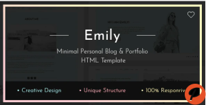 Emily — Personal Blog HTML Template