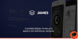 James Material Design Coming Soon Template
