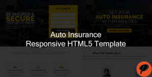Jr. Auto Insurance Landing Page Responsive HTML5 Template