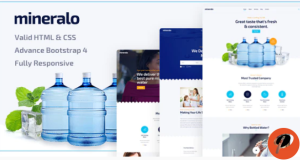 Mineralo Bottled Water Delivery Service For Home Office HTML Template