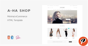 A ha Shop Minimal Elegant eCommerce HTML Template