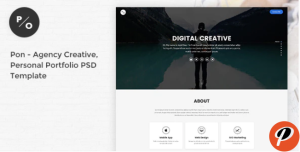 Pon Responsive Agency Creative Personal Portfolio PSD Template