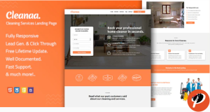 Cleanaa — Cleaning Services Landing Page Template