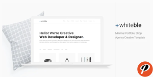 Whiteble Minimal Portfolio Agency Shop Creative HTML Template 1