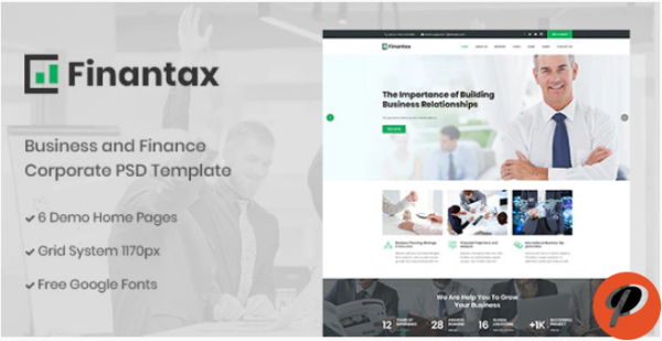 Finantax Business and Finance Corporate PSD Template