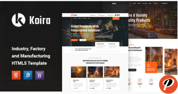 Koira Industry and Manufacturing HTML5 Template