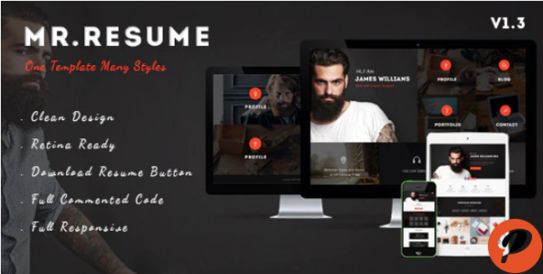 Mr.Resume One Page ResumePersonal HTML Template