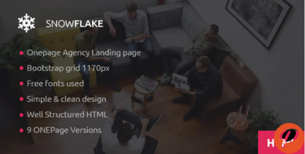 SNOWFLAKE Onepage Agency HTML Template