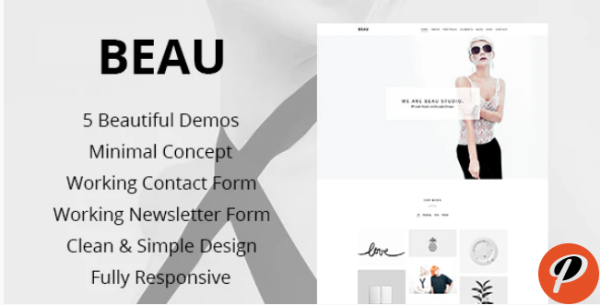 Beau Minimal Portfolio Agency HTML Theme