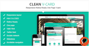 Clean Html V card Template